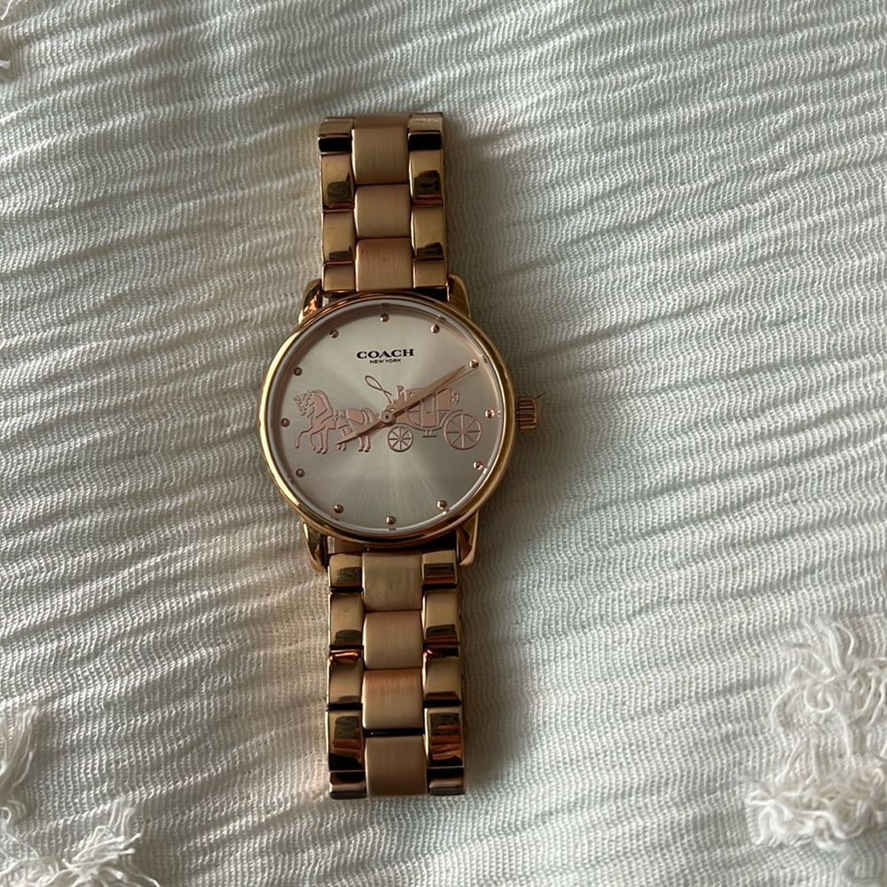 Rose gold coach watch